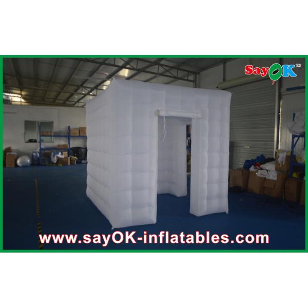 Inflatable Photo Studio White Square Inflatable Photo Booth Large Versatile With Two Doors