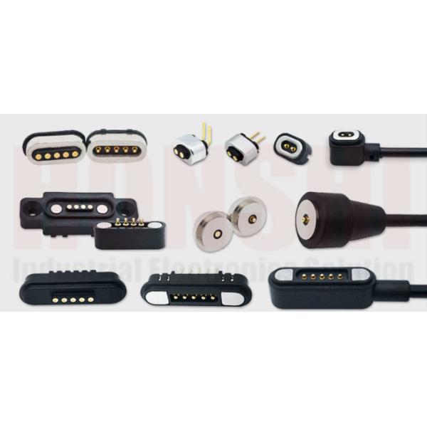 Magnetic Connector 6 Pole Pogo Pin 3a Spring Loaded Waterproof Power Charging Connector