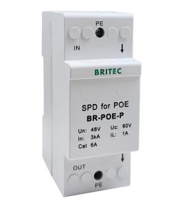 China BR-POE-P 48V Data Surge Protector cat 6 POE Power Over Ethernet surge protection device spd spd rj45 poe on sale