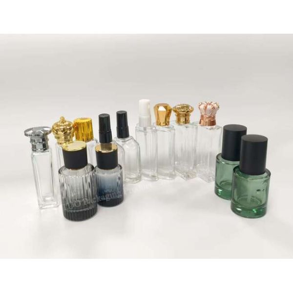 Transparent Perfume Bottle Square Empty Glass Perfume Bottles 50ml