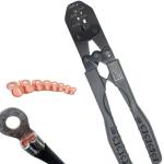 Crimping Tool Crimper Plier with 70pcs Open Barrel Copper Ring Lug Terminals