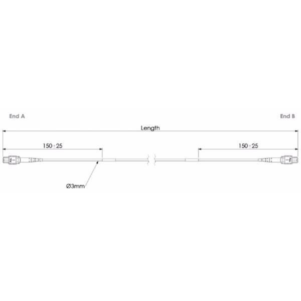 10G 40G 100G 12 Core MPO Cable MTP Trunk Cable SM OM3 OM4 8 12 24 Cores