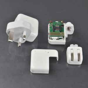 Mini AC Adapter Charger US/EU Plug Hidden Spy GSM SIM Remote Audio Transmitter