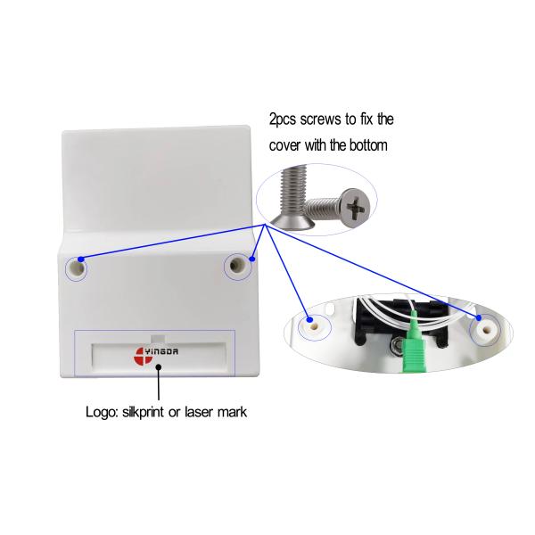 2 SC Single/Multimode Fiber Optic Termination Box For FTTH Indoor Network
