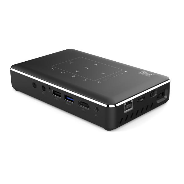 Buy 4K Mini Portable DLP Projector Android 9.0 HDMI 4 Corner Touch Function at wholesale prices