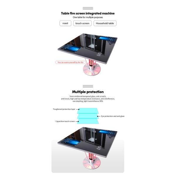 21.5 Inch Capacitive PCAP Touch Screen Table For Coffee Shop