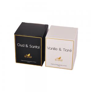 China Golden Border Custom Jar Candle Boxes 1mm Coated Paper Material on sale