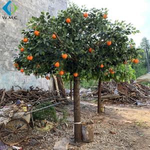 Quality Restaurant Decoration Artificial Fruit Tree , Artificial Orange Tree With Silk Fabric Leaf for sale