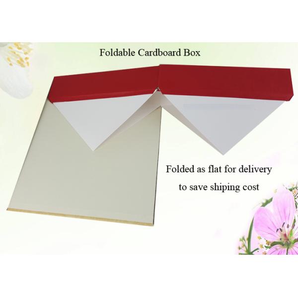 Foldable Cardboard Box Double Layers Paper Material Red Color Printed Corrugated Box Packaging