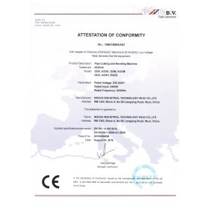 Nodha Industrial Technology Wuxi Co., Ltd Certifications