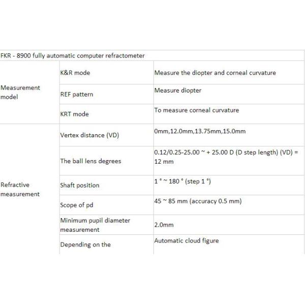 Optical Shop Use Auto Refractometer With Keratometer FKR-8900 measuring refraction and keratometry