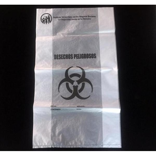 biodegradable biohazard bag/Recycled garbage bag, Polyethylene Biohazard Printed Clear Plastic Zip lockk Specimen Bags Wit