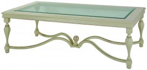China French style wooden carved coffee table for sale , decorated with glass top on sale