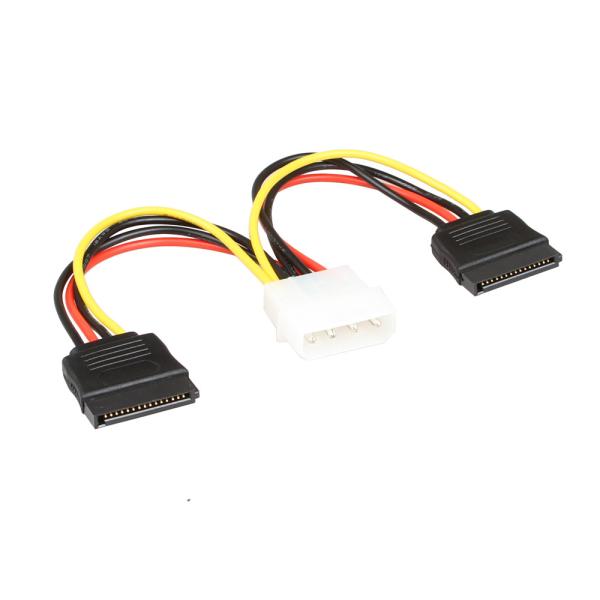 Buy OEM SATA Power Wire Harness Cable SATA 1 To 2 4 Pin Molex Connecter To 2 at wholesale prices
