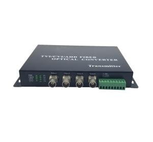 China 4channel  HD TVI CVI AHD  Fiber video converter with one return data , 60km Digital Video receiver on sale