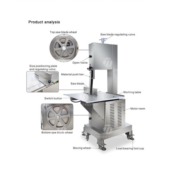 138KG Commercial vertical automatic bone sawing machine stainless steel cutting frozen meat cutting bone equipment