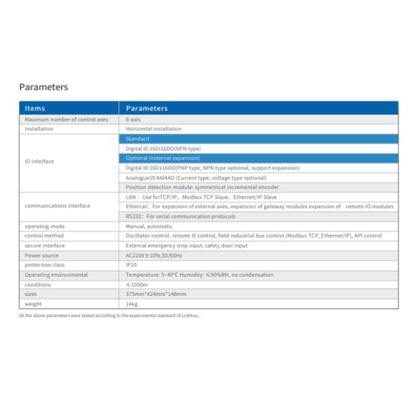 Linkhou Horizontal RC60B Arm Robot 6 Axis Horizontal Installation 14kg