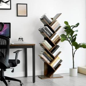 Quality Unique Design Bookshelf for Sale, Wooden Book Storage Shelf, Rustic Bookcase, Home Office Book Tree, LBC11BX for sale