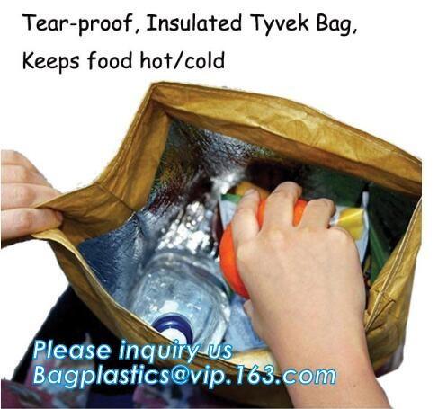 clutch bag tyvek Storage bag Eco-friendly storage bag,brown kraft paper and tyvek sundry storage basket, washable kraft