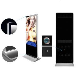 Quality 4K UHD 55&quot; inch ground stand LCD LED monitor touchscreen kiosk with mini PC Win10/11 Android OS for sale