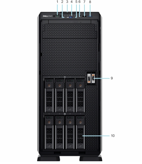 Dell PowerEdge T550 Tower Server with 16 DDR4 DIMM Slots