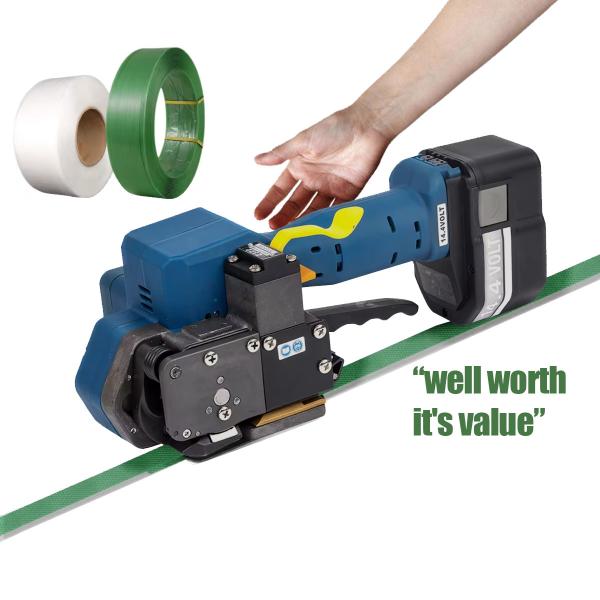 Electric Rechargeable Strapping Battery Tool 12-19mm Width PP PET Handheld