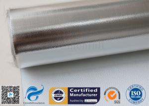Quality Silver Coated Fabric 430G 0.43MM Twill Aluminium Foil Fiberglass Pipe Insulation for sale