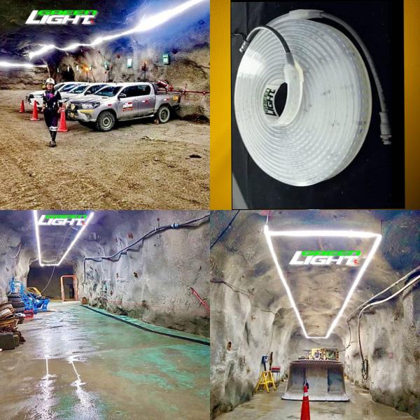 3100 Lumens SMD5050 Double Row Led Strip Silicon 220VAC 35W/M For Tunnel