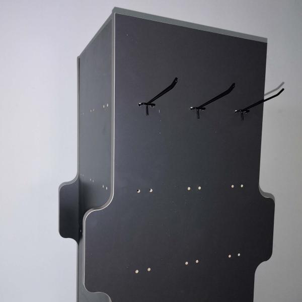Rotating Free Standing Mdf Peg Hook Display Rack For Mobile Accessories
