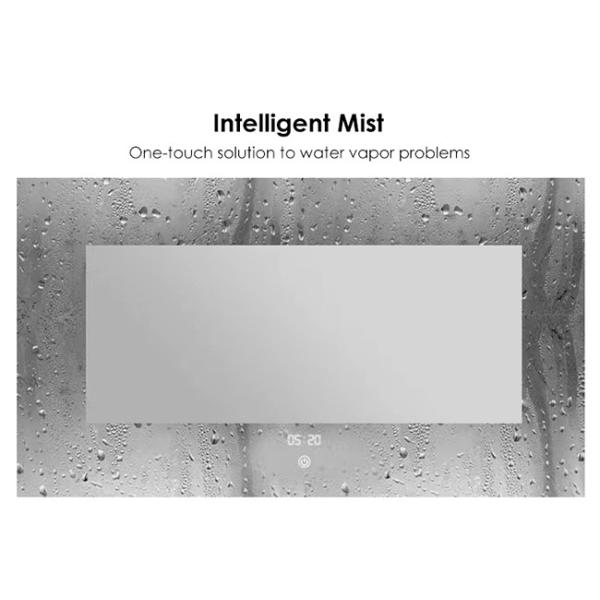 Half Moon Frameless Backlit Bathroom Mirror Smart Led Light Wall