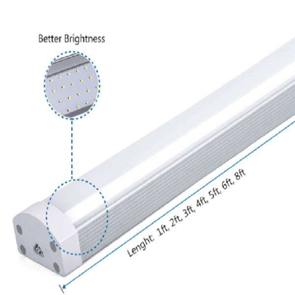 4ft 8ft Linear Strip T8/T12 Light Fixture LED Batten Tube Light 6000lm CE & RoHS