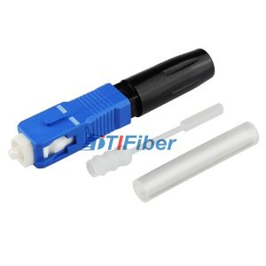 Quality Blue FTTH SC/UPC Quick Splice Fiber Optic Connectors / Optical Fiber Connectors for sale