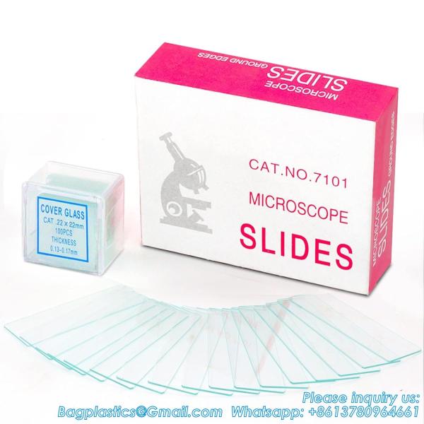 Buy Microscope Slides And Covers, Blank Glass Slides For Microscope Set - 50 Slides, 100 Coverslips - For Microscopy at wholesale prices