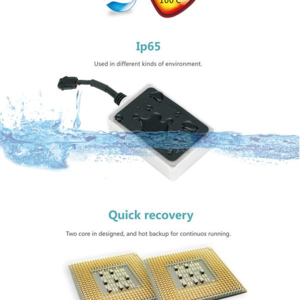 IP65 Motorcycle Portable Gps Tracking Device Vibration / Power Cut Off Alarm