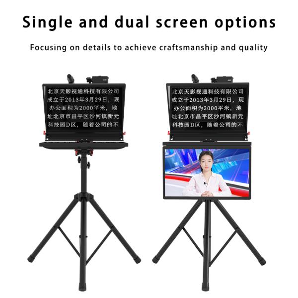 Live Streaming with 21 inch Portable Teleprompter and Tripod