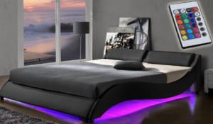 Quality 4ft PU Fabric LED Upholstered Bed Frame Ottoman ODM OEM Bedroom Furniture for sale