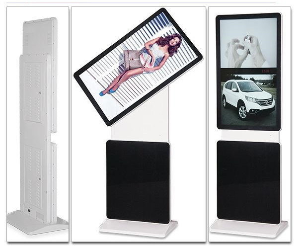 Quality 50&quot; 49&quot; inch ground stand rotating monitor wifi network AD kiosk for sale