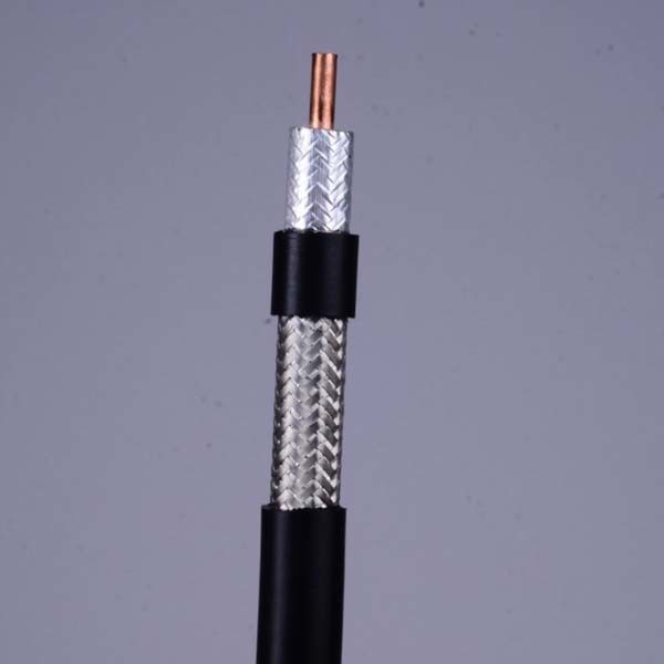 50 Ohm Dual Shielded Coaxial Cable 3DF Plastic Insulator For Security Camera