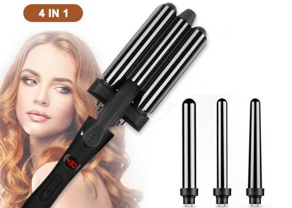Buy Ceramic Tourmaline Barrels Interchangeable Curling Iron Set LCD Temp Control at wholesale prices