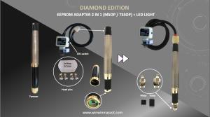 Quality EEPROM TWEEZER ADAPTER 2 IN 1 MSOP TSSOP SOIC WITH LED LIGHT DIAMOND EDITION KIT SET for sale