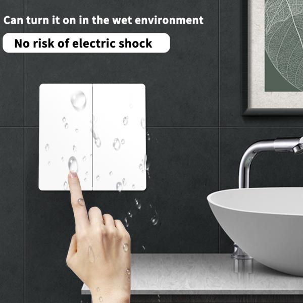 No Battery Wireless Kinetic Switch Rocker Push Button Self Powered Light Switch
