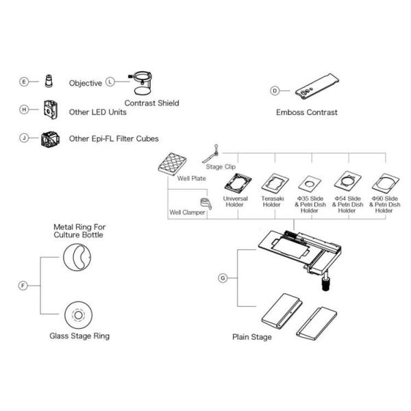 OPTO EDU A14.1064 Inclined Phase Contrast Fluorescence Microscope