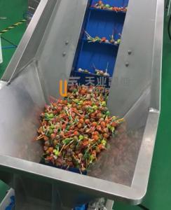 China 25WPM Slot Conveyor Multihead Weigher Packing Machine Lollipop Candy Packaging System on sale
