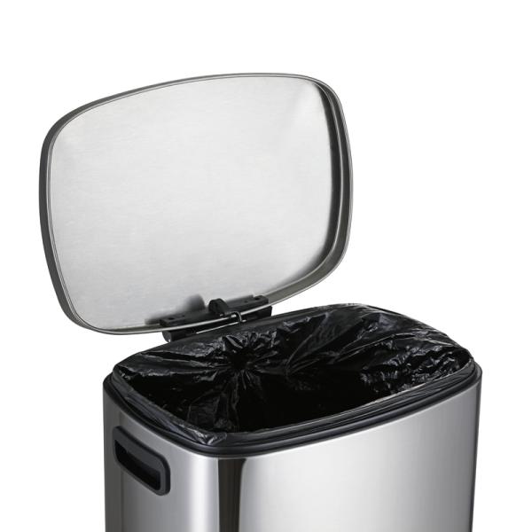 20L Kitchen Stainless Steel Trash Can for Bathroom, Kitchen, Process Room, Office, Garage Detachable Lined Bin