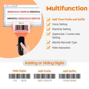 Bluetooth 4.2 16M 1200mAh Portable Qr Code Reader