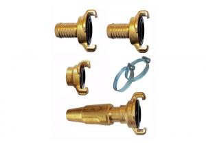China High Reliability Brass Hose Nozzle Kit with Claw-Lock Hose Quick Coupling Set / Clamps on sale