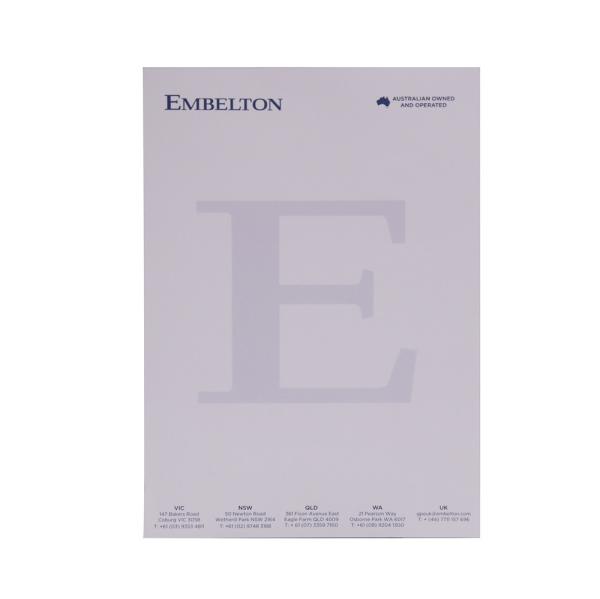 Buy Grid White Paper Sticky Note Memo Pad A4 / A5 50 Sheets With Logo Watermark Printing at wholesale prices