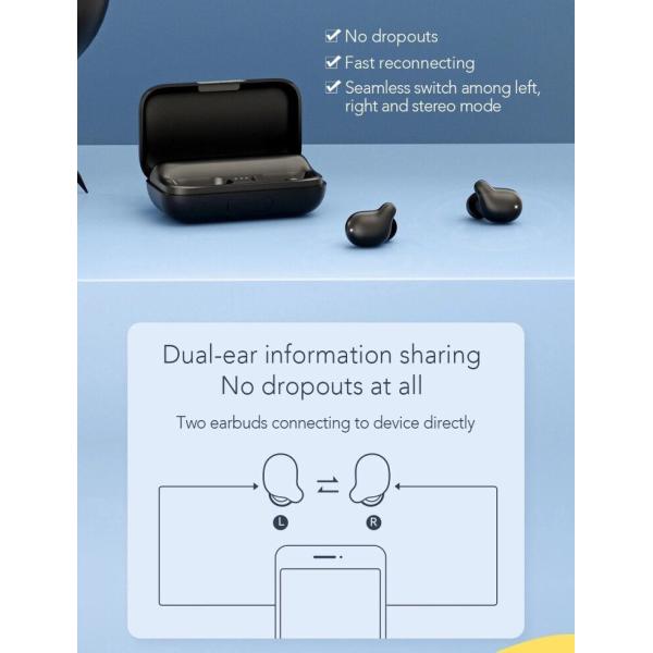 2020 Waterproof T15 2200mAh Tws Touch Control Wireless Bluetooth Earphones