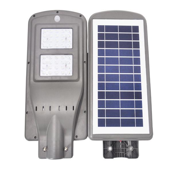 ABS material ALL IN ONE Solar LED street Light with lens lithium battery for ourdoor use