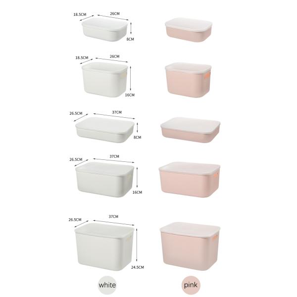 Injection Plastic Storage Organizer Pink Plastic Storage Boxes With Lids